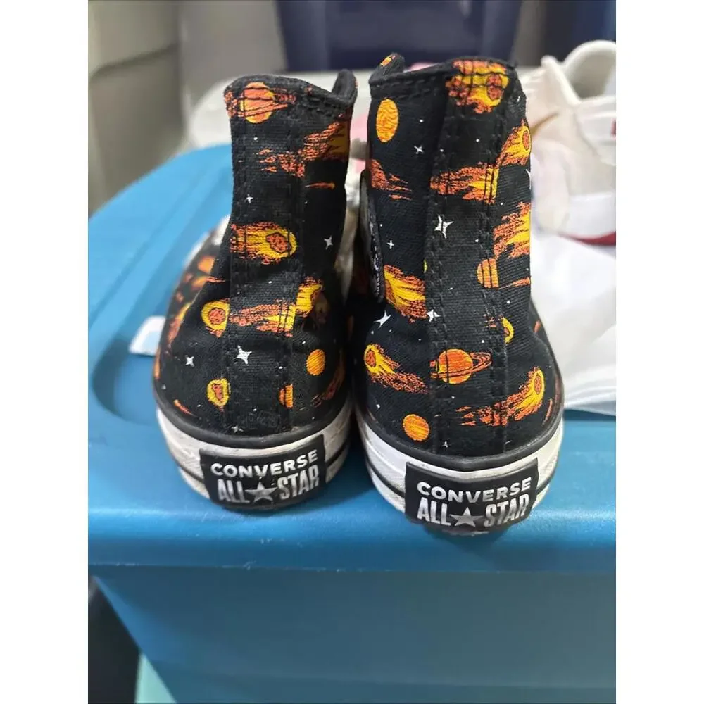 Converse Chuck Taylor Shoes High Canvas Black‎ Orange Casual A02925F   Kids 3.5